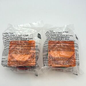 Lot of 2 Burger King Toddler Toys Stackable Burger Shapes Red Bun New Sealed BK